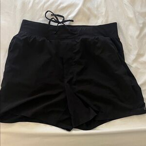 Black Lululemon 5’ Inseam Shorts